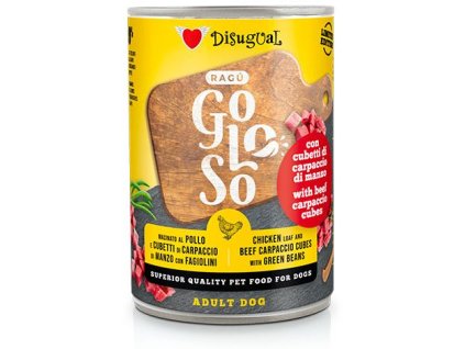 Disugual Dog Gurmánské kuřecí ragú, hovězí carpaccio se zelenými fazolkami 400g