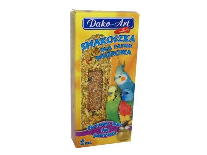 Tyčinka malý papoušek s medem Dako (2 ks)