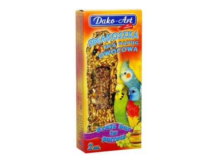 Tyčinka malý papoušek s ovocem Dako (2 ks)