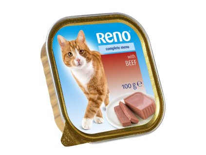 RENO Cat hovězí se zeleninou, vanička 100 g