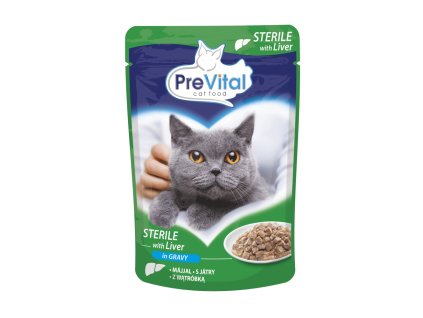 PreVital kočka sterile játra v omáčce, kapsa 100 g