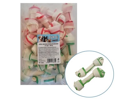 Uzel buvolí dvoubarevný JUKO Snacks 11 cm (20 ks)