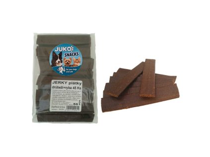 Jerky plátky Drůbeží & ryba JUKO Snacks (45 ks)