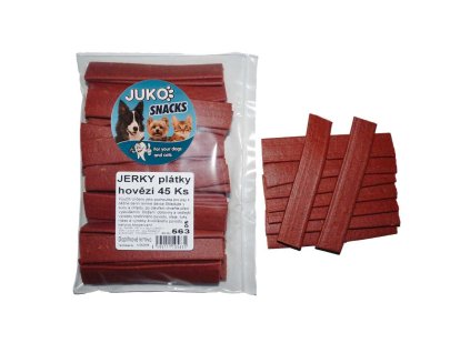 Jerky plátky Hovězí JUKO Snacks (45 ks)