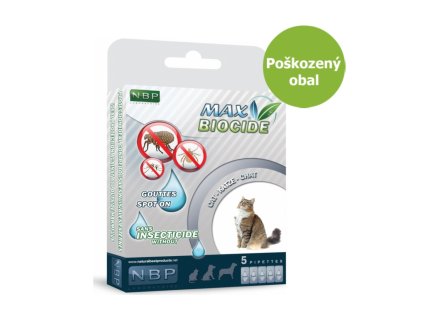 Max Biocide Spot-on Cat repelentní kapsle, kočka 5 x 1 ml !CZ! - Poškozený obal - SLEVA 30 %