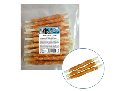 Tyčinka buvolí obalená kuřecím masem JUKO Snacks 12,5 cm (30 ks)