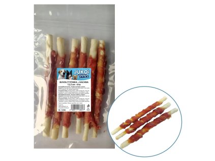 Tyčinka buvolí obalená kachním masem JUKO Snacks 12,5 cm (6 ks)