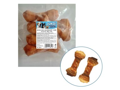 Uzel buvolí obalený kuřecím masem JUKO Snacks 15 cm (6 ks)