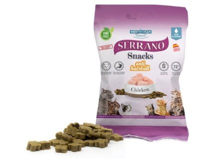 Serrano Snack Cat AntiHairball Chicken 50 g