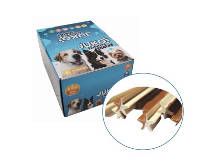 Dvoubarevná tyč hvězda JUKO Snacks 1,5 kg (cca 89 ks)