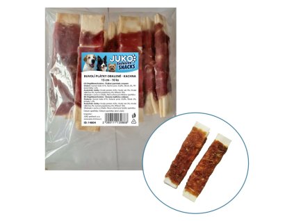 Plátky buvolí obalené kachním masem JUKO Snacks 15 cm (10 ks)