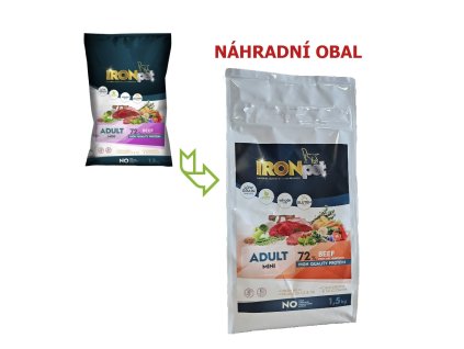 IRONpet Dog Mini Adult Beef (Hovězí) 1,5 kg