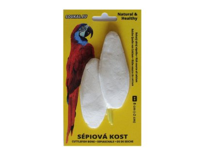 Sépiová kost na kartě cca 8 cm (2 ks)
