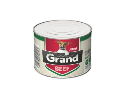 Grand deluxe Dog Junior 100 % hovězí, konzerva 180 g