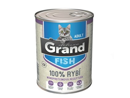 Grand deluxe Cat 100 % rybí, konzerva 400 g