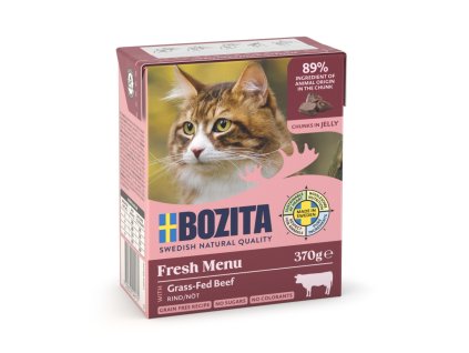 Bozita Cat kousky v želé s mletým hovězím, tetrapak 370 g