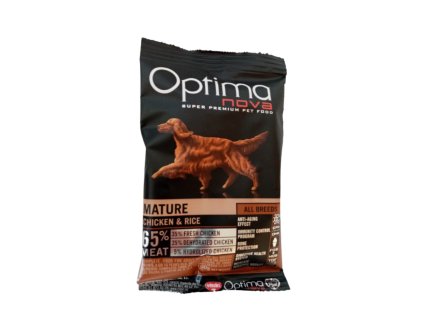 Vzorek OPTIMAnova Dog Mature Chicken & Rice 100 g Expirace 11/25