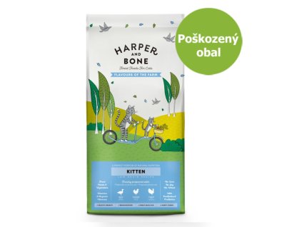 Harper and Bone Cat Kitten příchutě farmy 2 kg - Poškozený obal - SLEVA 15 %