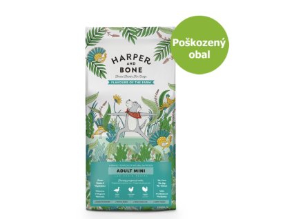 Harper and Bone Dog Adult Mini příchutě farmy 10 kg- Poškozený obal - SLEVA 15 %
