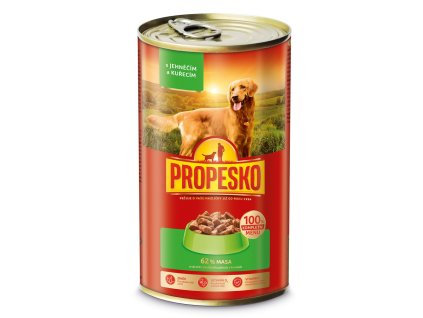 PROPESKO Dog jehněčí a kuřecí v omáčce, kousky 1240 g