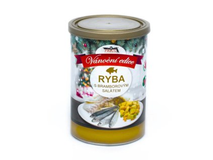 FALCO Ryba s bramborovým salátem Vánoční edice, konzerva 400 g