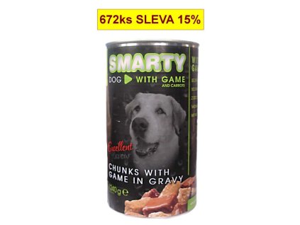 SMARTY Dog Zvěřina chunks, konzerva 1240 g
