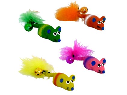 Myš s rolničkou latex 11 cm