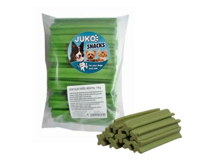 Dentální kříž Mentol JUKO Snacks 1 kg (cca 44 ks)