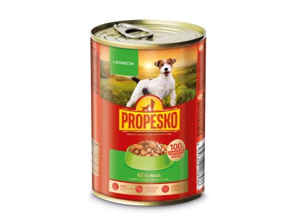 PROPESKO Dog jehněčí v omáčce, kousky 415 g