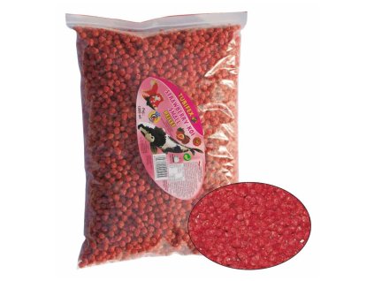 KOI STRAWBERRY pellet kuličky, sáček 1 l