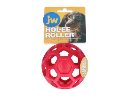 JW Hol-EE děrovaný míč 8cm Small - červený