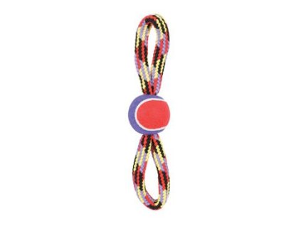 Hračka pes TENNIS BALL ROPE osmička 36cm Zolux