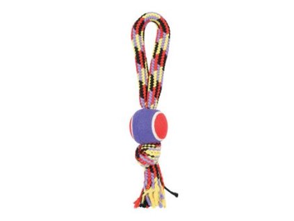 Hračka pes TENNIS BALL ROPE míček s lanem 40cm Zolux