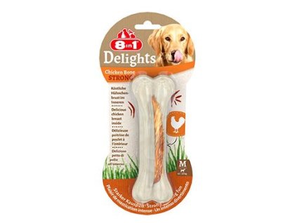 Pochoutka 8in1 Delights Chicken Bones Strong M 1ks