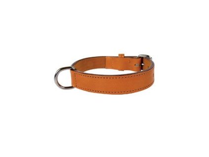Obojek pes pravá kůže 65cm sv.hnědý Zolux