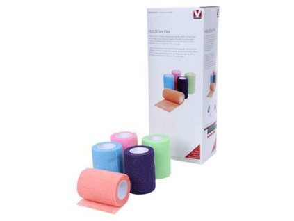 Obinadlo elast. Vet-Flex 7,5cm x 4,5m mix Kruuse 10ks