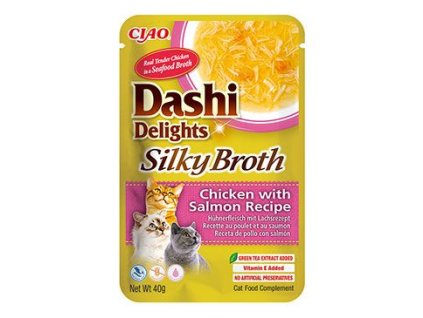 Churu Cat Dashi Delights Silky Broth Chick&Salmon 40g