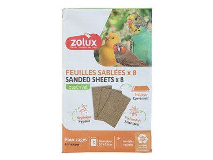 Pískové podložky pro ptáky S 36x21cm/8ks Zolux