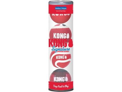 Hračka guma KONG Signature Balls M 4 ks mix