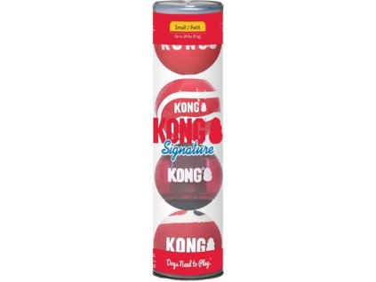 Hračka guma KONG Signature Balls S 4 ks mix