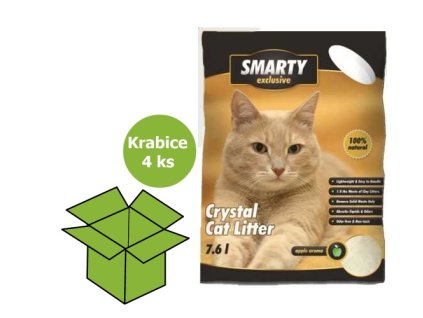 SMARTY exclusive silikátové stelivo jablko 7,6 l (4 ks) SLEVA 15 %