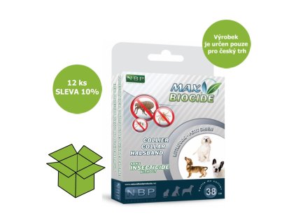 Max Biocide Collar Dog repelentní obojek, pes 38 cm (12 ks) SLEVA 10 % !CZ!