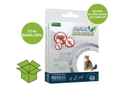 Max Biocide Collar Cat repelentní obojek, kočka 42 cm (12 ks) SLEVA 10 % !CZ!