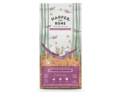 Vzorek Harper and Bone Cat Senior Sterilised příchutě farmy 70 g