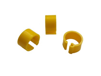 Zámkové kroužky na holuby 8 mm, žlutá 1 ks