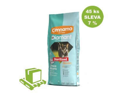 Diamant Cat Micio Sterilised Modrá ryba 15 kg (paleta 45 ks) SLEVA 7 %
