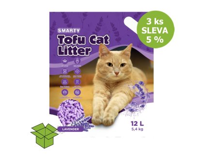 Smarty Tofu Cat Litter Lavender podestýlka 12 l (3 ks) SLEVA 5 %