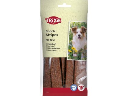 Pochoutka Snack STRIPES hovězí pro psy 10ks/100g TR