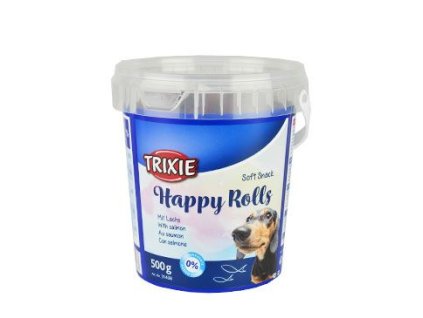 Soft Snack Happy Rolls - tyčinky s lososem, kyblík 500 g