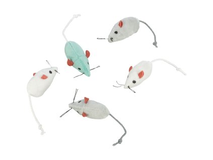 Mini - Mouse, bal. 160 ks bílá, šedá myš 5 cm